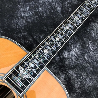 Guitarra acústica de madera sólida retro de 41 pulgadas tipo D Abalone Inlay Fingerboard de ébano proveedor