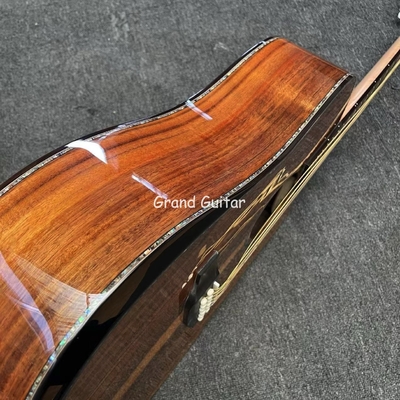 41 pulgadas de acabado brillante 12 cuerdas de fuego cuello de arce sólido KOA madera guitarra acústica de acero de cuerda instrumento musical en venta proveedor