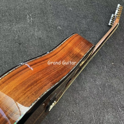 41 pulgadas de acabado brillante 12 cuerdas de fuego cuello de arce sólido KOA madera guitarra acústica de acero de cuerda instrumento musical en venta proveedor