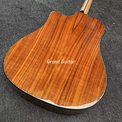 41 pulgadas de acabado brillante 12 cuerdas de fuego cuello de arce sólido KOA madera guitarra acústica de acero de cuerda instrumento musical en venta proveedor