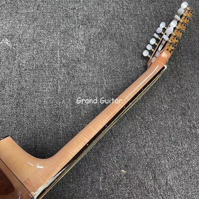 41 pulgadas de acabado brillante 12 cuerdas de fuego cuello de arce sólido KOA madera guitarra acústica de acero de cuerda instrumento musical en venta proveedor
