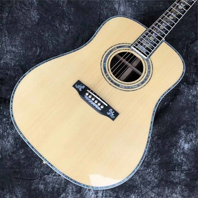 Custom Martin Style Deluxe D-100AA Todo de madera sólida de 41 pulgadas tipo D de abeto guitarra acústica Abalone proveedor