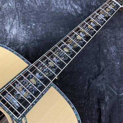 Custom Martin Style Deluxe D-100AA Todo de madera sólida de 41 pulgadas tipo D de abeto guitarra acústica Abalone proveedor