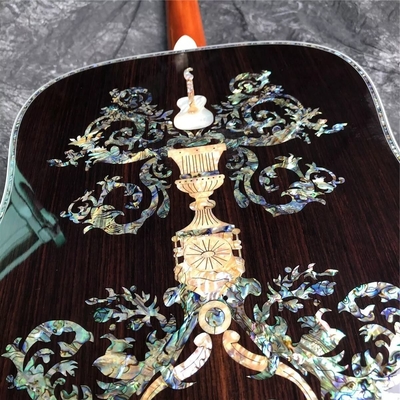 Custom Martin Style Deluxe D-100AA Todo de madera sólida de 41 pulgadas tipo D de abeto guitarra acústica Abalone proveedor