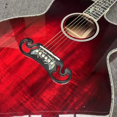 Guitarra acústica Jumbo de corte superior de KOA sólido, lado trasero de KOA sólido, estilo Gibson de 43 pulgadas proveedor
