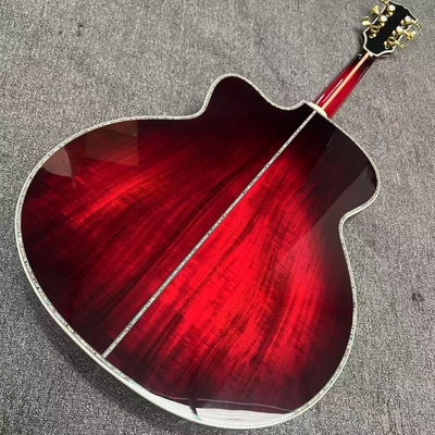 Guitarra acústica Jumbo de corte superior de KOA sólido, lado trasero de KOA sólido, estilo Gibson de 43 pulgadas proveedor