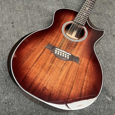 Personalizado 6 cuerdas Hawaiano KOA Top Sólido Hawaiano Koa lados traseros de caoba Cuello de ébano Fretboard Cutaway K24ce Guitarra acústica proveedor