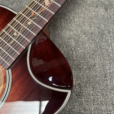 Personalizado 6 cuerdas Hawaiano KOA Top Sólido Hawaiano Koa lados traseros de caoba Cuello de ébano Fretboard Cutaway K24ce Guitarra acústica proveedor