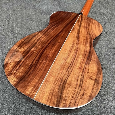 Personalizado 6 cuerdas Hawaiano KOA Top Sólido Hawaiano Koa lados traseros de caoba Cuello de ébano Fretboard Cutaway K24ce Guitarra acústica proveedor