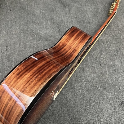 Personalizado 6 cuerdas Hawaiano KOA Top Sólido Hawaiano Koa lados traseros de caoba Cuello de ébano Fretboard Cutaway K24ce Guitarra acústica proveedor