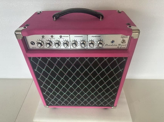 Reverb de sobrealimentación con cable de gran tamaño personalizado 20 Watt 1x12 Combo Purple Suede 2 X EL84 3 X 12ax7 Tubos JJ proveedor