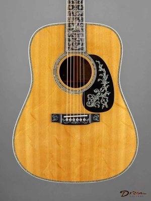 Guitarra acústica Dreadnought de edición limitada de Martin Style D-50 natural con unión de hueso de arenque, guitarra de madera sólida proveedor