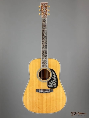 Guitarra acústica Dreadnought de edición limitada de Martin Style D-50 natural con unión de hueso de arenque, guitarra de madera sólida proveedor