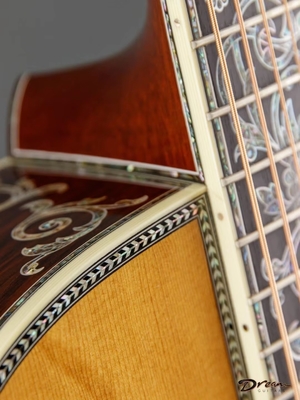 Guitarra acústica Dreadnought de edición limitada de Martin Style D-50 natural con unión de hueso de arenque, guitarra de madera sólida proveedor