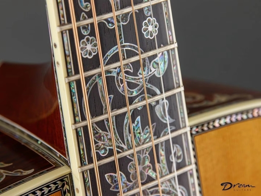 Guitarra acústica Dreadnought de edición limitada de Martin Style D-50 natural con unión de hueso de arenque, guitarra de madera sólida proveedor