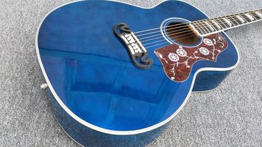 Guitarra acústica clásica Gibson Blue G200 de primera calidad, Hardware Dorado, Top de Sprue Sólido, Guitarra corporal de acero personalizada de fábrica proveedor