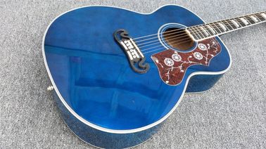 Guitarra acústica clásica Gibson Blue G200 de primera calidad, Hardware Dorado, Top de Sprue Sólido, Guitarra corporal de acero personalizada de fábrica proveedor