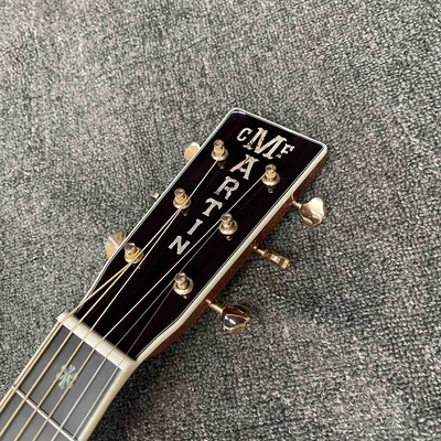 Custom Solid Spruce OM Body Solid Rosewood Back Side Acoustic Electric Guitar Abalone Binding proveedor