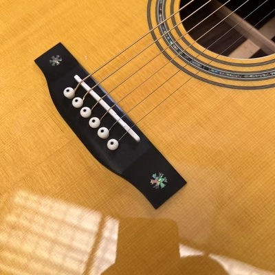 Custom Logo on Headstock, Solid Spruce OM Body Solid Rosewood Back Side Acoustic Electric Guitar Abalone Binding proveedor