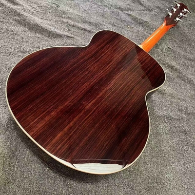 Custom Taylor Style 818 Body Deep Sunburst Solid Rosewood Back Side Acoustic Guitar X Bracing Bone Nut proveedor