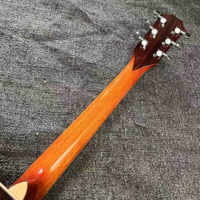 Custom Taylor Style 818 Body Deep Sunburst Solid Rosewood Back Side Acoustic Guitar X Bracing Bone Nut proveedor