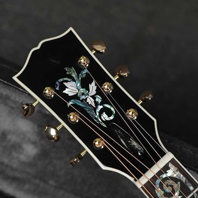Estilo personalizado de Gibson Adirondack Firete sólido Top Sólido Tigre Arce Lado trasero J-45 Guitarra acústica en azul proveedor