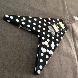 Randy Rhoads Guitarra Arpón Polka Dot Flying V Guitarra eléctrica estándar réplica coleccionable proveedor