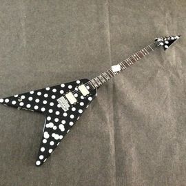 Randy Rhoads Guitarra Arpón Polka Dot Flying V Guitarra eléctrica estándar réplica coleccionable proveedor