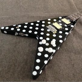 Randy Rhoads Guitarra Arpón Polka Dot Flying V Guitarra eléctrica estándar réplica coleccionable proveedor