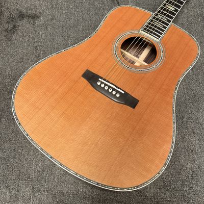 Custom M Style Solid Cedar Top D45caa Dreadnought Acoustic Guitar with Solid Rosewood Back Side, customized logo on headstock proveedor