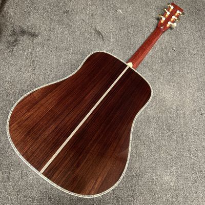 Custom M Style Solid Cedar Top D45caa Dreadnought Acoustic Guitar with Solid Rosewood Back Side, customized logo on headstock proveedor