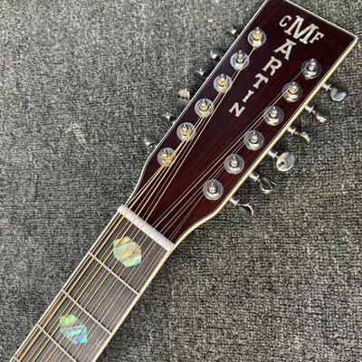 Custom M Style 12 Strings Solid Spruce Top Dreadnought Acoustic Guitar, Customized Logo on Headstock proveedor