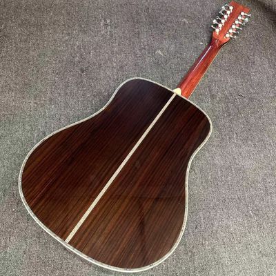 Custom M Style 12 Strings Solid Spruce Top Dreadnought Acoustic Guitar, Customized Logo on Headstock proveedor