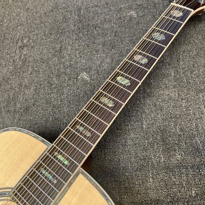 Custom M Style 12 Strings Solid Spruce Top Dreadnought Acoustic Guitar, Customized Logo on Headstock proveedor