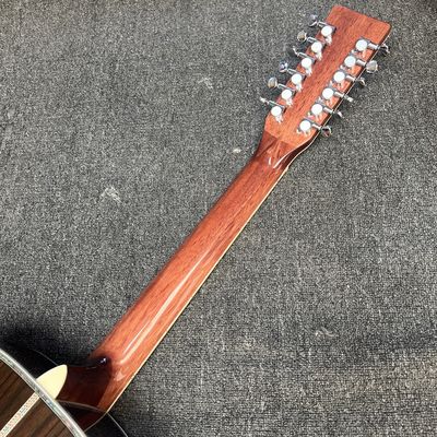 Custom M Style 12 Strings Solid Spruce Top Dreadnought Acoustic Guitar, Customized Logo on Headstock proveedor