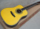 Guitarra acústica OM 42 de color amarillo a medida de fábrica de 41 pulgadas con tablero de ébano, enlace y incrustación de Abalone, melodía de Wilkinson proveedor