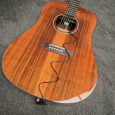 Custom Martin Style Dreadnought D-18AA All Solid KOA Wood Acoustic Guitar, Accept Guitar OEM proveedor
