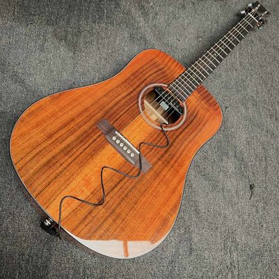 Custom Martin Style Dreadnought D-18AA All Solid KOA Wood Acoustic Guitar, Accept Guitar OEM proveedor