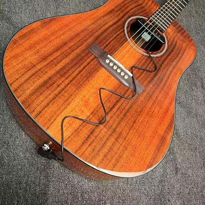 Custom Martin Style Dreadnought D-18AA All Solid KOA Wood Acoustic Guitar, Accept Guitar OEM proveedor
