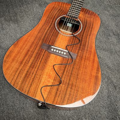 Custom Martin Style Dreadnought D-18AA All Solid KOA Wood Acoustic Guitar, Accept Guitar OEM proveedor