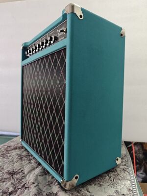 Amplificador de guitarra especial de válvula combinada con amplificador de tipo Celestion ODS20c de Grand, JJ Tubes, Suede Blue, Grand Amp Series Dumble Style Clone proveedor