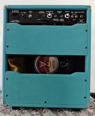 Amplificador de guitarra especial de válvula combinada con amplificador de tipo Celestion ODS20c de Grand, JJ Tubes, Suede Blue, Grand Amp Series Dumble Style Clone proveedor