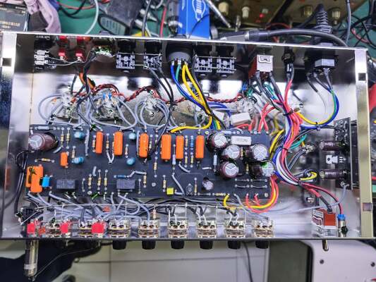 Amplificador de guitarra especial de válvula combinada con amplificador de tipo Celestion ODS20c de Grand, JJ Tubes, Suede Blue, Grand Amp Series Dumble Style Clone proveedor