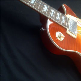 Guitarra eléctrica LP estándar con hardware de oro y incrustación de flores proveedor