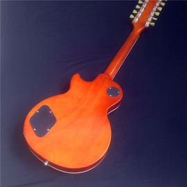 Guitarra eléctrica LP estándar con hardware de oro y incrustación de flores proveedor