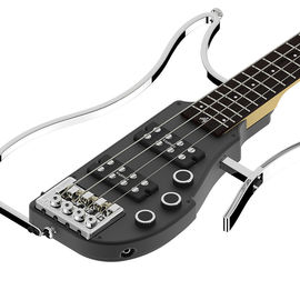Custom Nuevo diseño único de alta calidad Patenteado 4 cuerdas bajo diseño único Patenteado Guitarra eléctrica de viaje sin cabeza proveedor