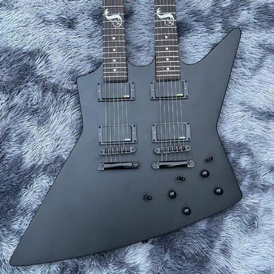 Pedido de guitarra personalizada, guitarra eléctrica ESP MX250 de doble mástil de 6 + 6 cuerdas de James Hetfield con acabado mate proveedor