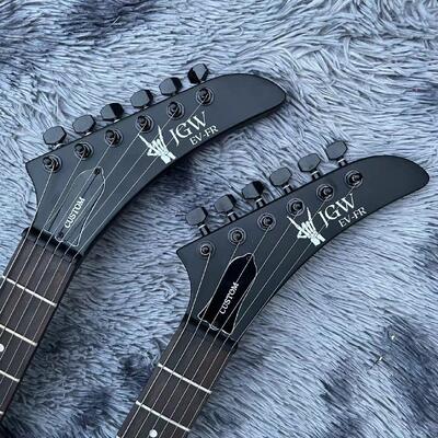 Pedido de guitarra personalizada, guitarra eléctrica ESP MX250 de doble mástil de 6 + 6 cuerdas de James Hetfield con acabado mate proveedor