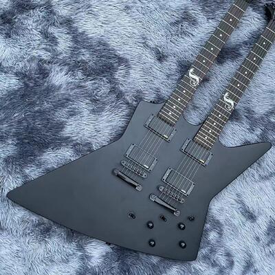 Pedido de guitarra personalizada, guitarra eléctrica ESP MX250 de doble mástil de 6 + 6 cuerdas de James Hetfield con acabado mate proveedor
