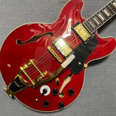 Guitarra eléctrica de jazz semihueca estilo Gibson ES-335 personalizada con Bigsby proveedor
